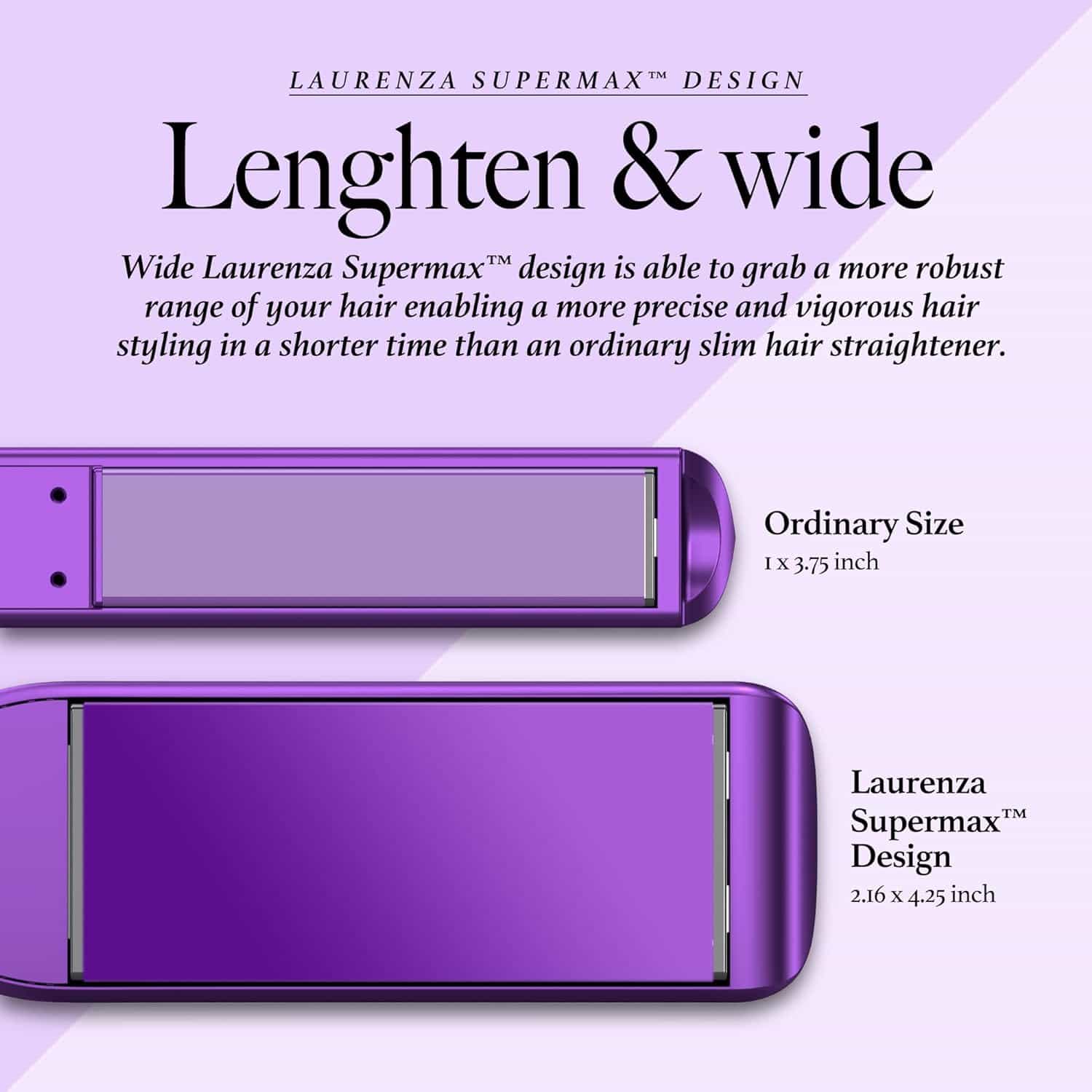 BeKind Laurenza | 2 - in - 1 Hair Straightener & Curler, 8.5" Extra - Large Ceramic Iron with 20M Anions - BeKind - 