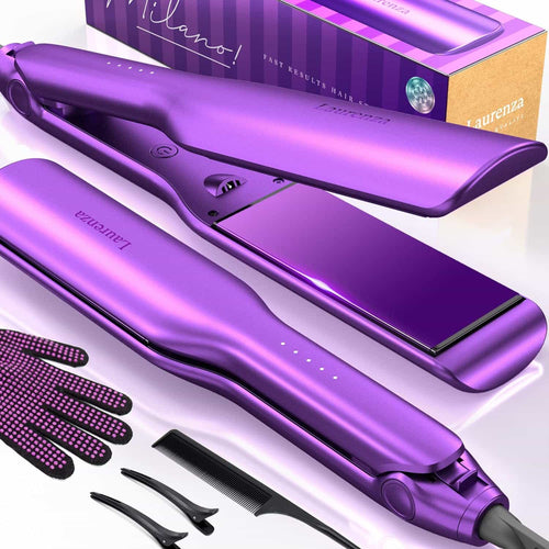 BeKind Laurenza | 2 - in - 1 Hair Straightener & Curler, 8.5" Extra - Large Ceramic Iron with 20M Anions - BeKind - 